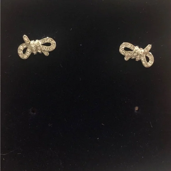Swarovski lifelong rhodium plated mini bow earrings - Picture 8 of 8